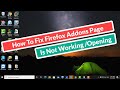 How To Fix Firefox Addons Page Is Not Working/Opening