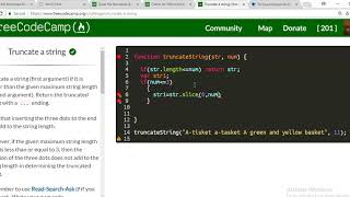 Truncate a string freecodecamp