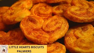 Little Hearts Biscuits| Puff Pastry French Palmiers (super easy recipe)