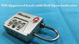 Master Lock TSA-Approved with Red Open Indicator Unboxing