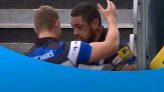 Taulupe Faletau's hat-trick performance vs Gloucester Rugby