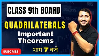 Quadrilaterals - Theorems (Parallelogram) |Class 9 Maths Chapter 8 (LIVE) by Rajeev Sir #cbse #ncert