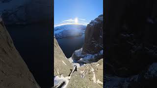 Dramatic and spectacular Pulpitrock/Preikestolen firstresponder hike#travel #mountains #norway