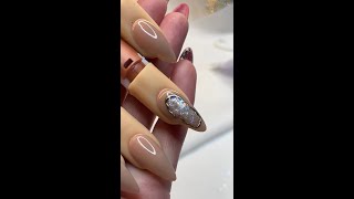 Beginner Gel Full  Cover Nail Tips | Chrome Isolation Nail Art Tutorial