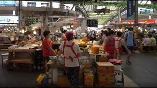 [4K] 맛과 멋이 있는 서울의 대표적인 종로 광장시장  Gwangjang market with taste and flavor, representing market in Seoul