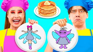 Pancake Art Challenge | Edible Battle by PaRaRa Challenge