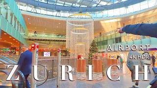 ZURICH AIRPORT 🇨🇭 How to get from the airport to the city center / Switzerland at Christmas time 4K