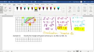 Classifying Triangles on Coordinate Plane Notes