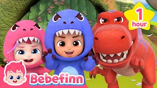Move Like Dinosaurs +More Dino Songs for KidsㅣBebefinn Best Nursery Rhymes