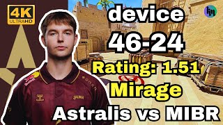 device (46-24) Astralis vs MIBR (mirage) | PGL Cluj-Napoca 2025 | CS2 POV/DEMO