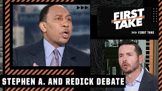 Stephen A. and JJ Redick debate about a Ben Simmons-James Harden trade | First Take