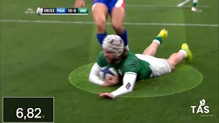 Mack Hansen Scores AMAZING Try In Under 7 Seconds vs France | Ireland vs France Six Nations