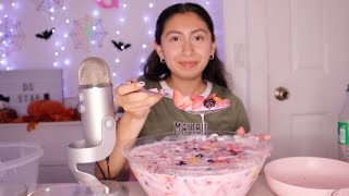 ASMR~Trying Hwachae Korean Fruit Bowl!! 🍓🍉🫐