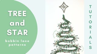 BOBBIN lace STAR and TREE Patterns learn to make the bobbin lace tree and star patterns for 2024