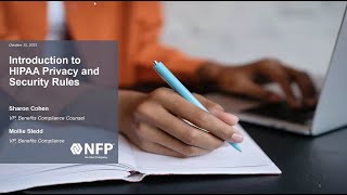 Webinar — Introduction to HIPAA’s Privacy and Security Rules