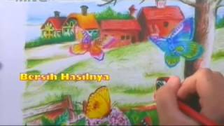 Cara Mewarnai Gambar Pemandangan Dengan Pensil Warna - Gambar Pemandangan