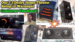 Our 7.1 Dolby Sound System in Warangal | Customer Feedback | AudioEx AV receiver Setup