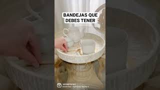 BANDEJAS QUE  DEBES TENER:  #1 Bandeja de café. #2 Bandeja de Desayuno #bandejas #kitchen #cocina