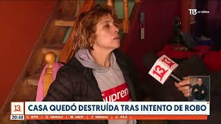 Encerrona frustrada por chofer de aplicación terminó en choque a casa en San Joaquín