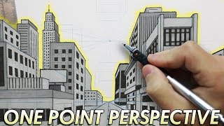 One Point Perspective Drawing - Introduction Tutorial for Beginners