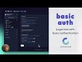 Logging in with basic authentication with Octomind testing tool