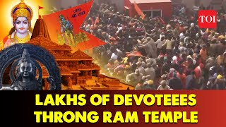 Over 3 lakh devotees flock to Ayodhya Ram Temple for Ram Lalla’s darshan on first day