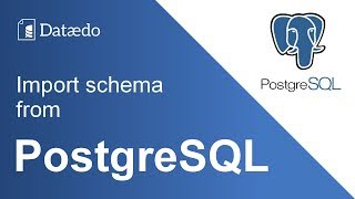 Import PotgreSQL database schema - Dataedo tutorial