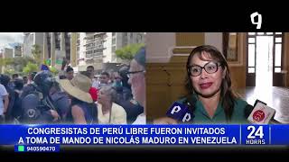 Francis Paredes critica a parlamentarios de Perú Libre por asistir a toma de mando en Venezuela