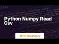 python numpy read csv