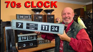 70s Vintage PRAGOTRON FLIP CLOCK - PŘEKLÁPĚCÍ HODINY CPJ 061/1 (1976-1989) - IPJ 0612 (1980-2007)