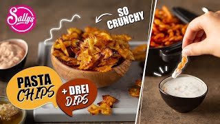 Pasta Chips / Döner, Honey Mustard, Cheese Oregano / Sallys Welt