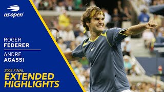 Roger Federer vs Andre Agassi Extended Highlights | 2005 US Open Final