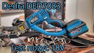 Akumulatorowe Nożyce do Blachy Dedra DED7083 - TEST