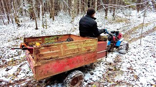 НА МОТОБЛОКЕ ЕДЕМ В ЛЕС КОПАТЬ МЕТАЛЛ. Нашли буровую скважину. Коп металлолома