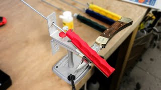 Sharpening my Old Buck Knife -Lansky Tool-