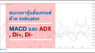 สแกนหาหุ้นต้นเทรนด์ ด้วยค่า indicator MACD และ ADX DI+ DI- ผ่าน Stock Screener ของ TradingView