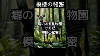 オカピ模様の秘密【動物雑学】クスッと笑えるユーモラスな特徴を紹介しています。#shorts #動物 #雑学 #オカピ #aigenerated