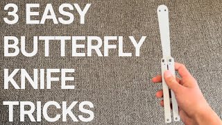 3 EASIEST Butterfly Knife Tricks for Beginners