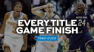 Final seconds from every March Madness women’s title game (1982-2022)