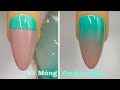 Green & Nude Ombre Gel Nails Art For Beginner 💖Vẽ Ombre Gel 💅New Nails Design 💝 New Nails