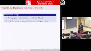 ECE 804 - Dr Bhaskar D. Rao - Bayesian Methods for Sparse Signal Recovery and Compressed Sensing