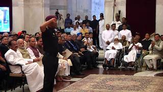 President Kovind presents Padma Bhushan to Mahendra Singh Dhoni