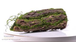 Artificial Moss natural faux wooden framed  10.5*9*28CM fake moss Deadwood