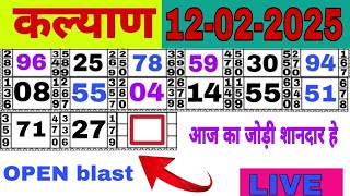 Kalyan today स्पेशल जोड़ी  (12-02-2025)  जोड़ी 2 open 2 close 2 जोड़ी | kalyan live today