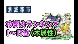 攻撃力TOPランキング（木）１~15位のキャラ紹介【消滅都市】【2020年3月度】