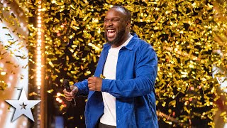 Comedian Axel Blake gets the GOLDEN BUZZER in STYLE | Auditions | BGT 2022