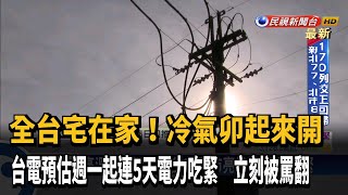 台電預估5/24起連5天電力吃緊  網友罵翻－民視新聞