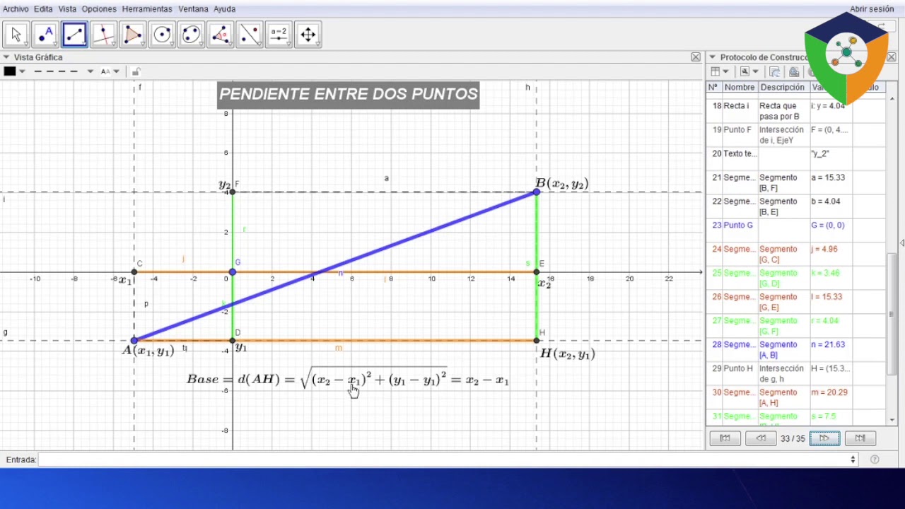 Distancia Entre Dos Puntos A Y B - YouTube