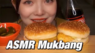 【ASMR】MUKBANG EATING SOUNDS | 肥宅套餐 汉堡咀嚼音 | 酱酱的治愈屋