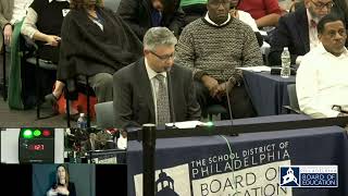 Philadelphia School Board Meeting 12/12/24